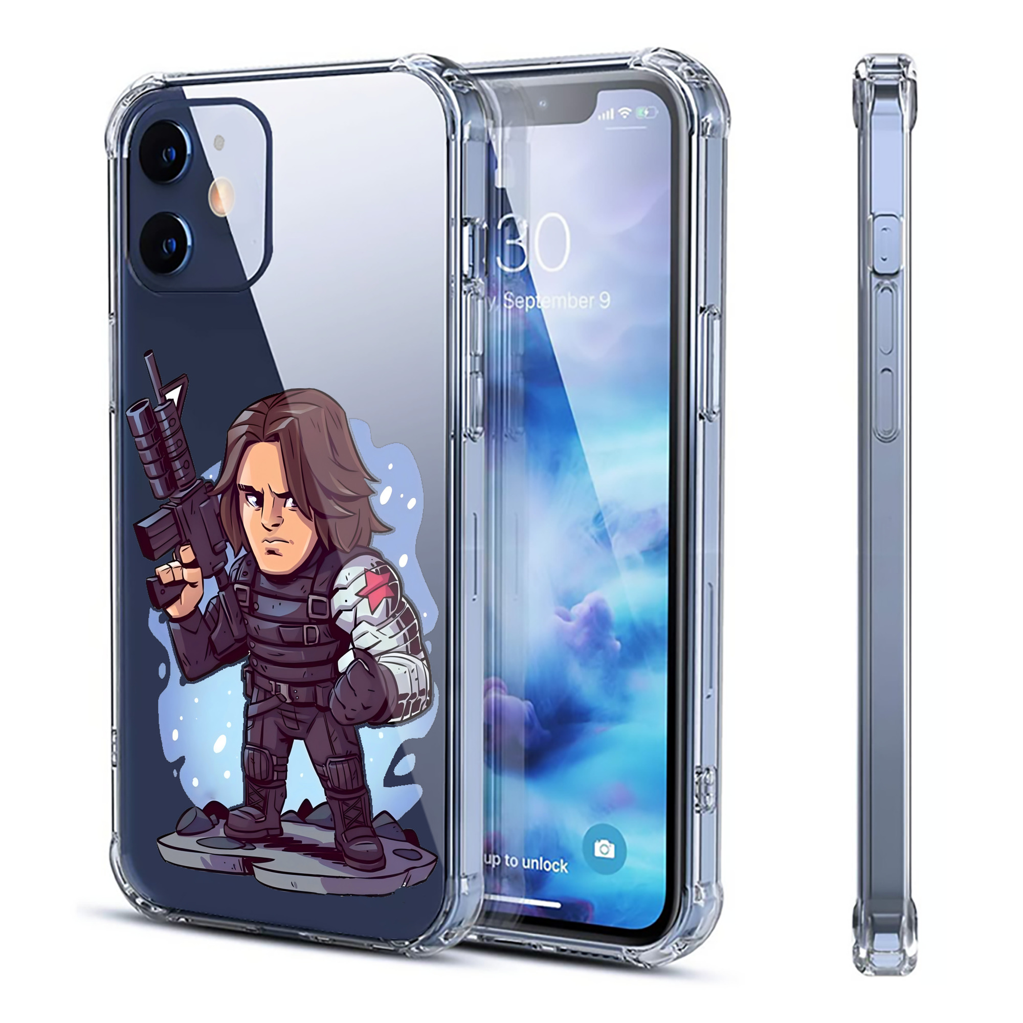 （画像用） アベンジャーズ The Avengers 【iPhone 12シリーズ対応】透明スマホケース（クリアソフトケース）
